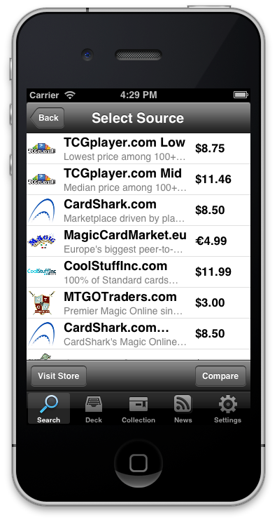 Updated price functionality for the iOS