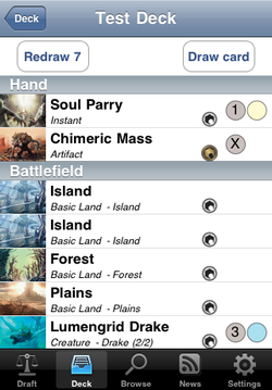 Enhanced deck testing for the iPhone