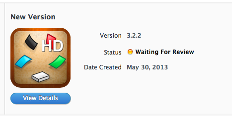 Still waiting for Apple to approve patch 3.2.2