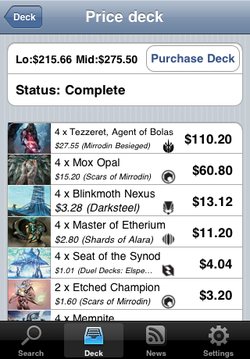 Purchase deck / missing cards feature
