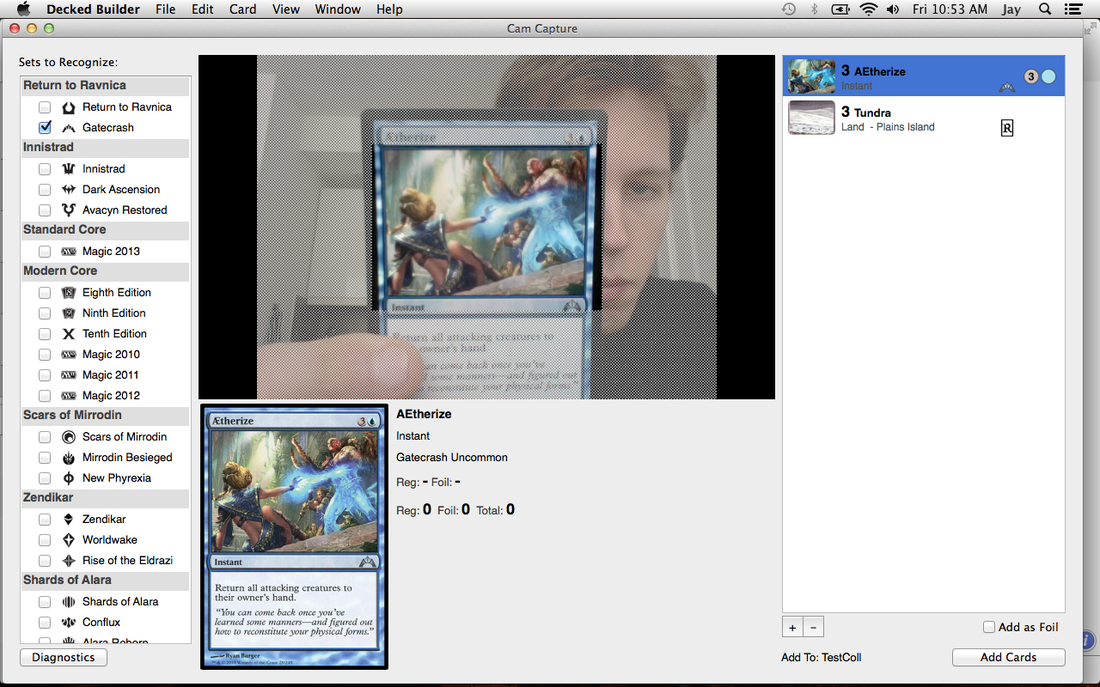 Card Cam Recognition Improvements